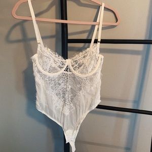 Tobi White Lace Tank Bodysuit